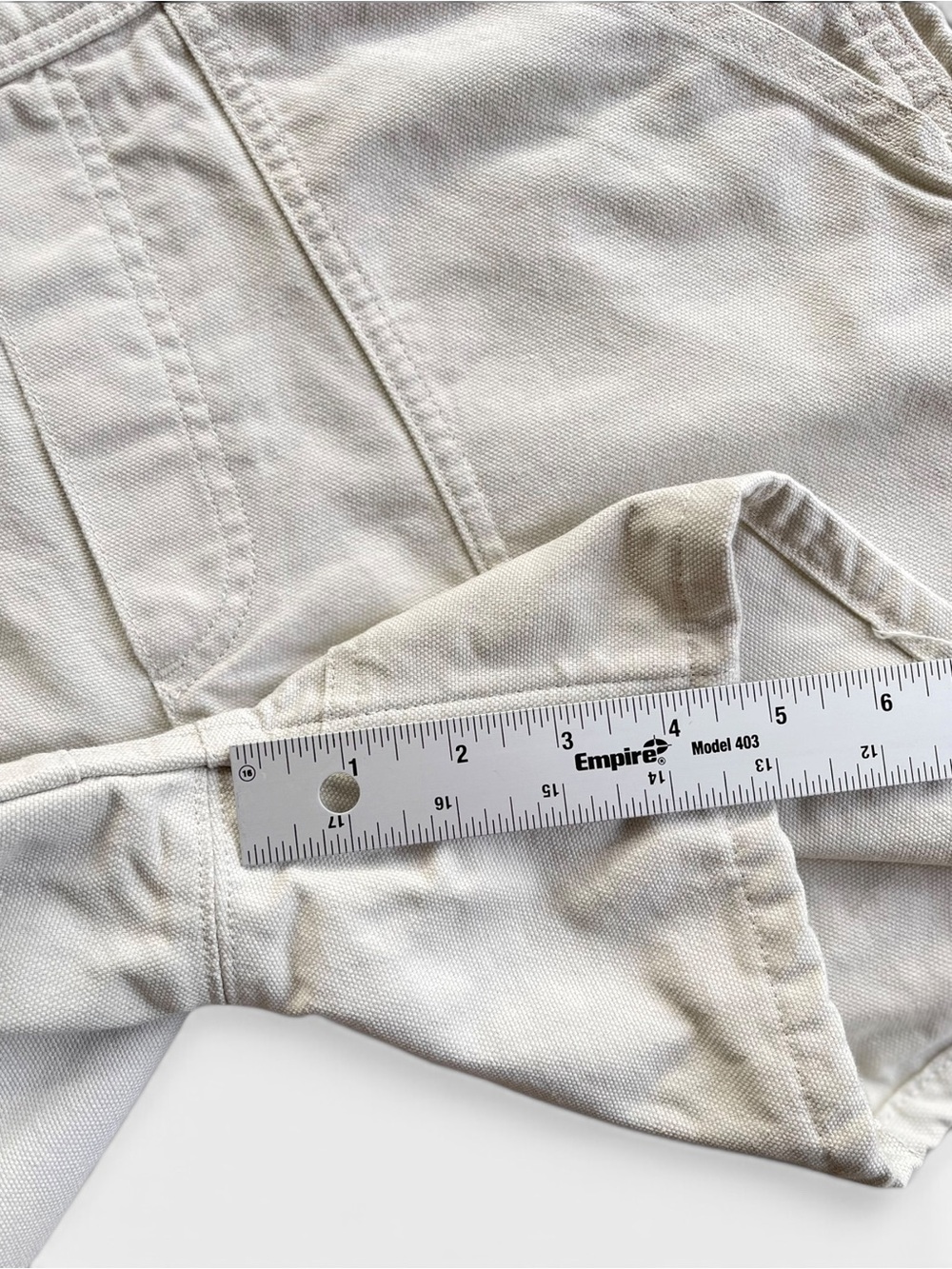 Patagonia Stand Up Off-White Cream Shortalls Overalls Cotton Bib Pocket Size S - Picture 6 of 10
